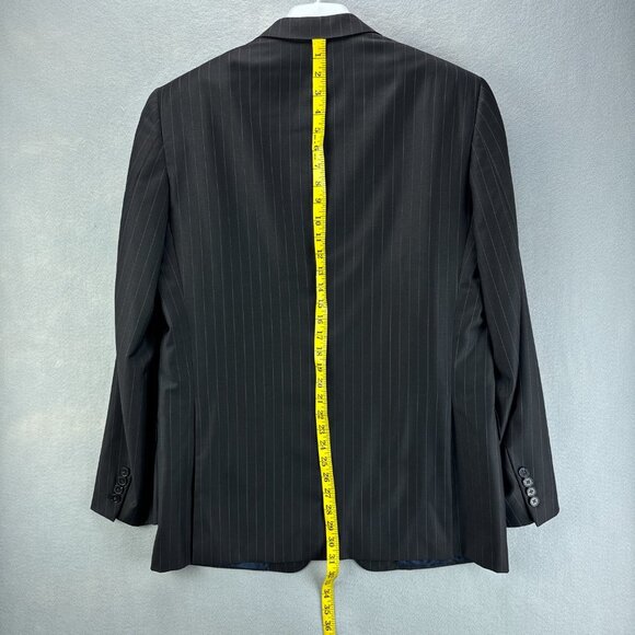 Mabro Suit Mens IT 54L‎ US 44L 2PC 34x30.5 Brown Blue Striped Wool Super 100s - Picture 8 of 16